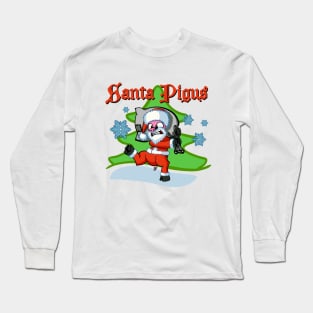 Santa Piggus (red) Long Sleeve T-Shirt